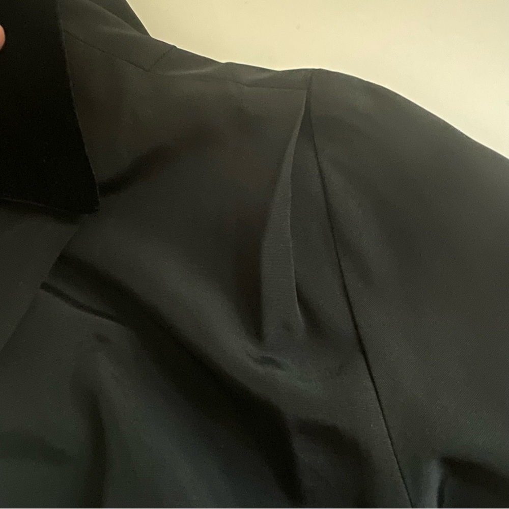 Vintage R & K black velvet trimmed double breasted blazer - Picture 9 of 10